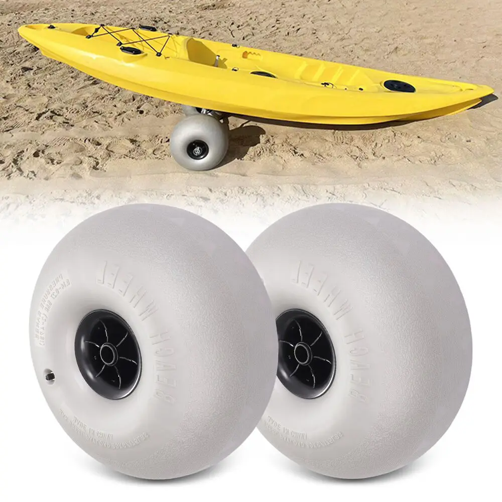 

2 Pieces 16" Balloon Sand Tires Replacement for Beach Kayak Dolly Cart Buggy