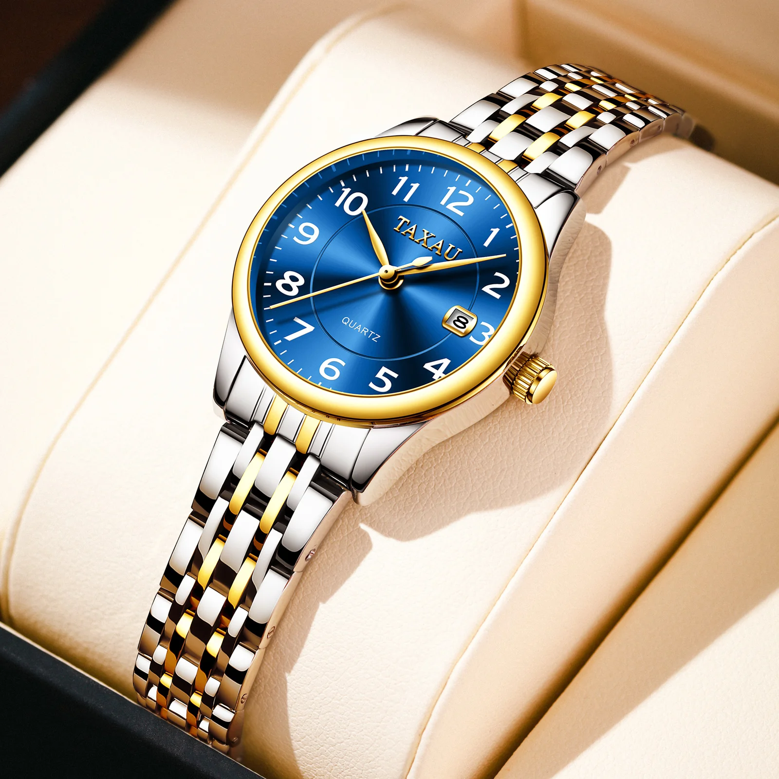 

Часы женские кварцевые с календарем, водонепроницаемые, оригинальный дизайн