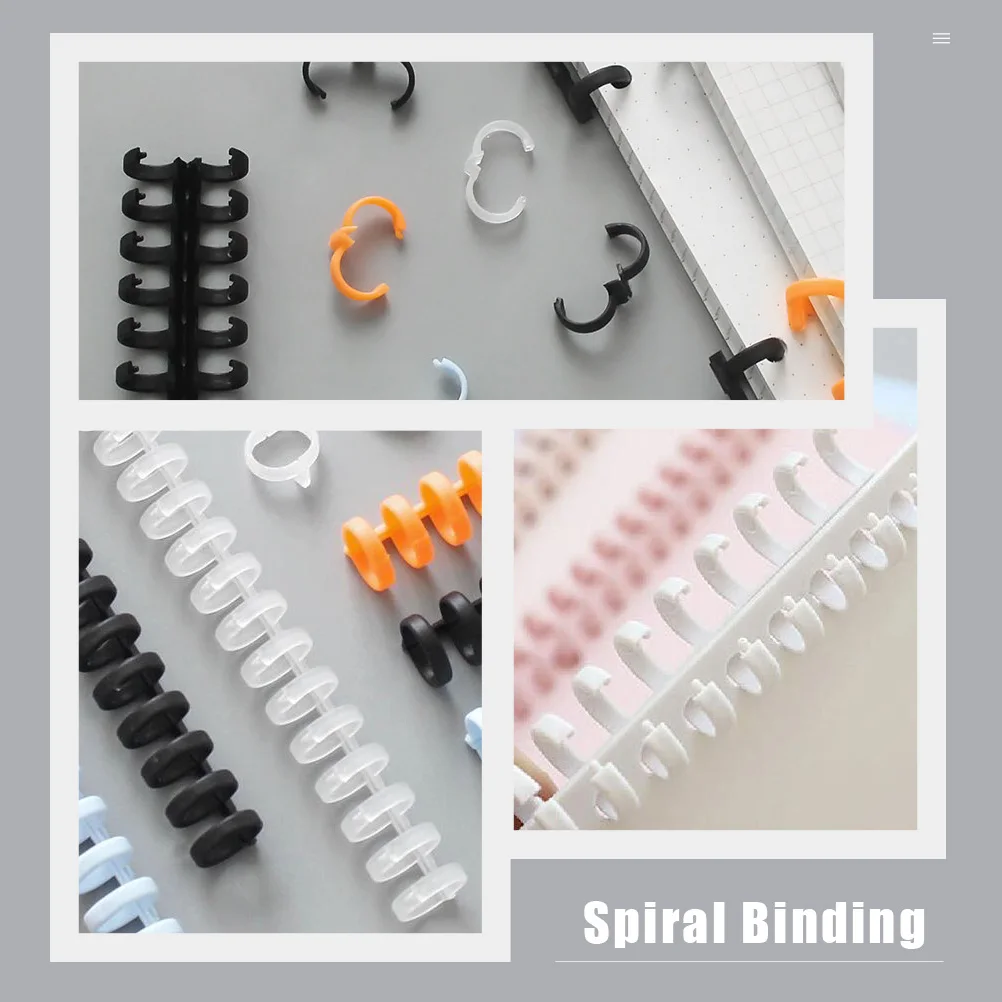 

10pcs Spiral Binding Coils 30 Hole Plastic Binder Rings School Office Supplies Lightweight High Grade Material DIY