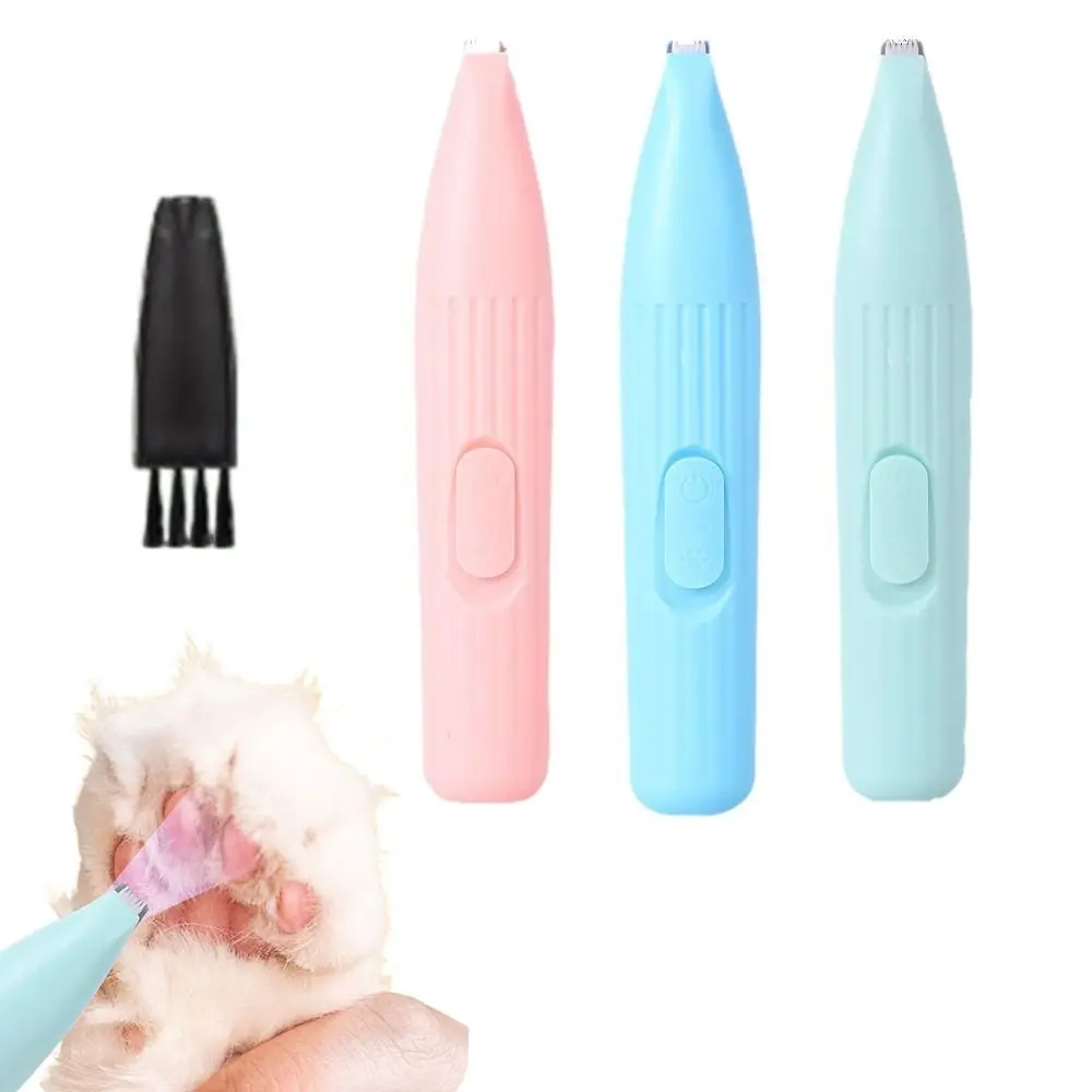 

Safe Cordless Cat Paw Trimmer LED Trimming Small Areas Dog Clippers for Grooming Low Noise Cleaning Brush Pet Hair Shaver Rump