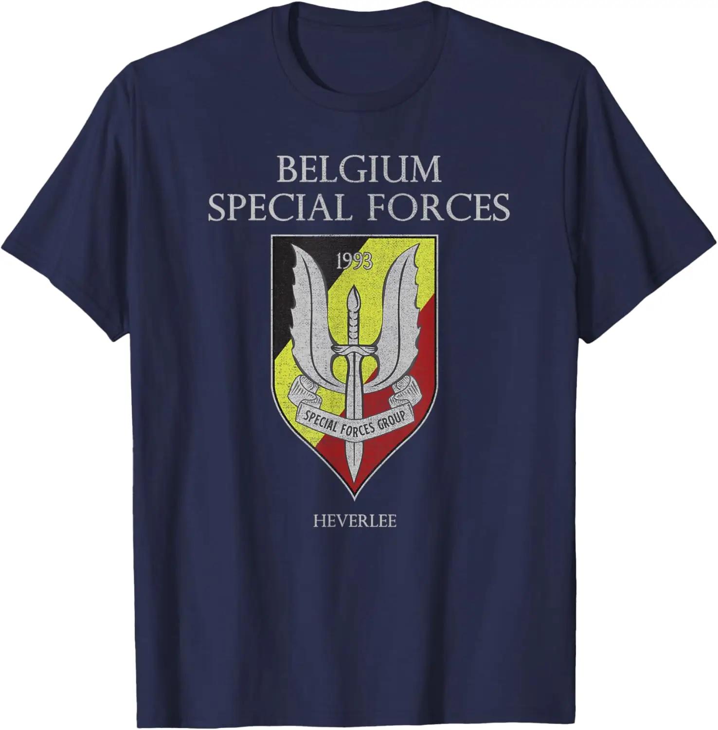 Belgian Special Force Army Armed Forces Belgium Defense T-Shirt Short Sleeve Casual 100% Cotton Shirts