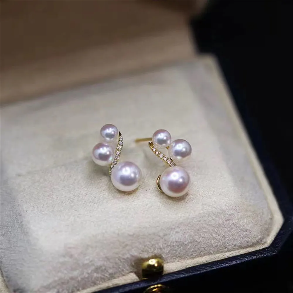 S925 anting perak murni pengaturan Solid untuk DIY, bahan buatan tangan, Perhiasan halus, menemukan aksesoris, E009, 1 pasang