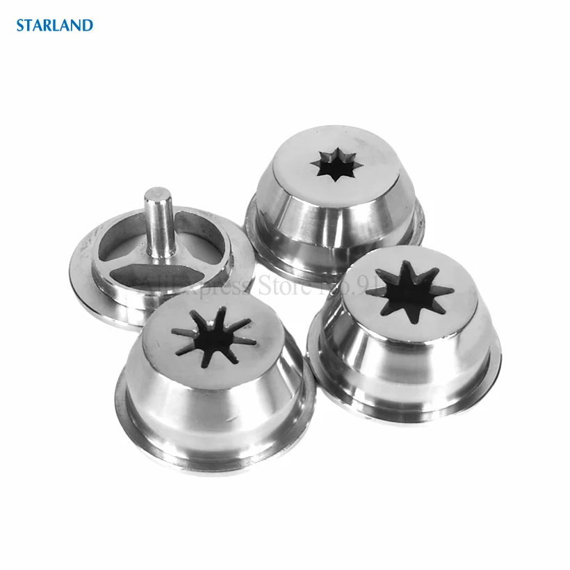 

Four Churros Molding Caps Nozzles Lid Spare Parts Of Churro Filling Machine Fitting Spanish Churros Maker Accessories