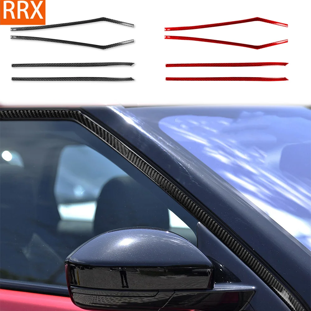 For Land Rover Range Rover Evoque 2012-2018 Real Carbon Fiber Stickers Door A-pillar Panel Car Accessories Exterior Decorative