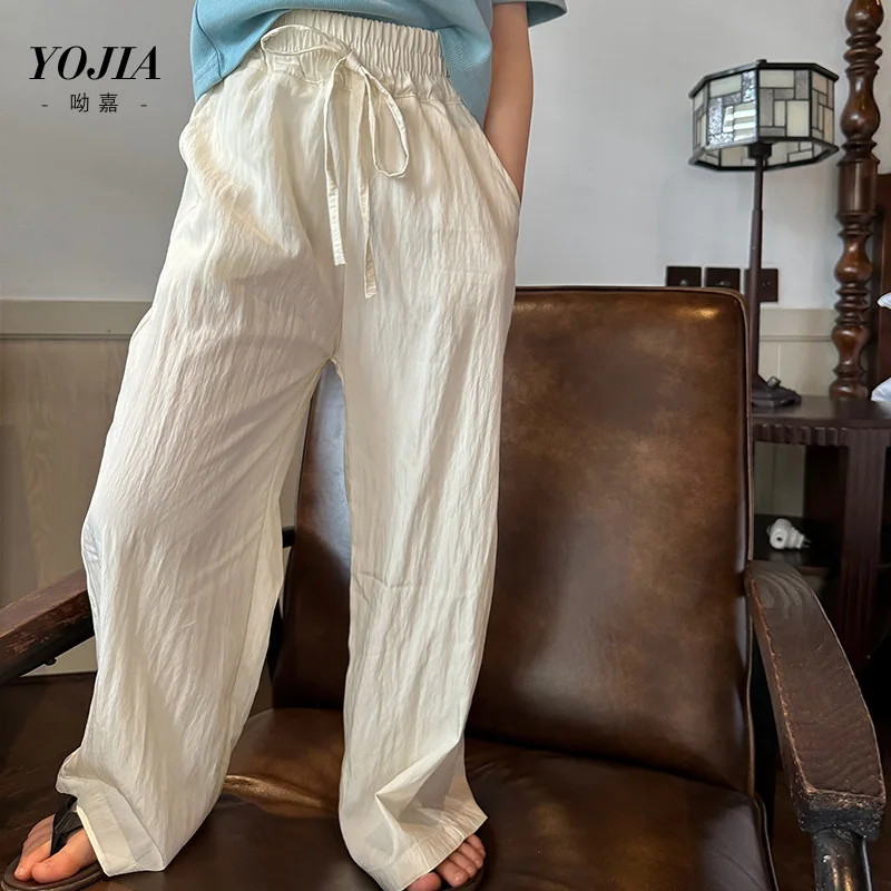 

Girl Pant Children Pants Summer 2024 New Foreign Style Lightweight Girls Big Children Anti-mosquito Pants Girls Summer Pants