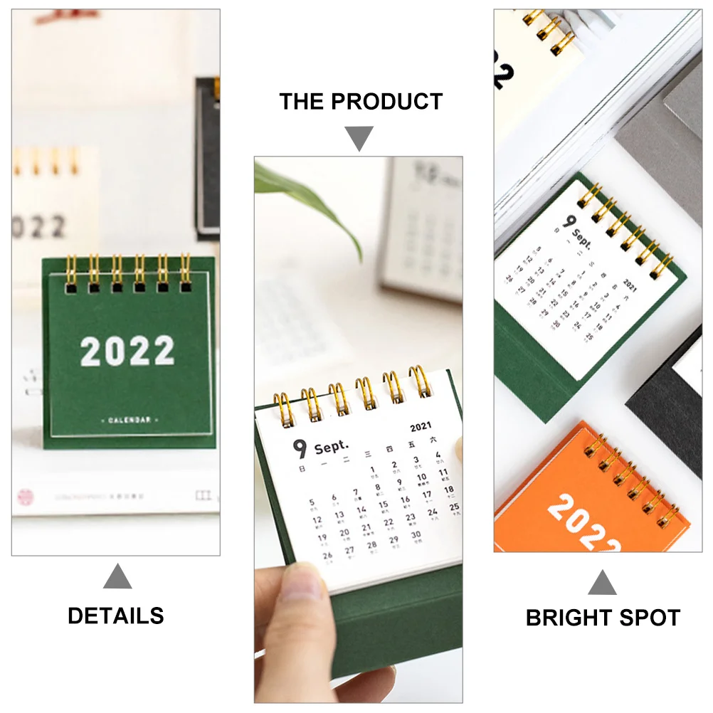 4 قطعة طاولة صغيرة مزخرفة لسطح المكتب للمكتب والمنزل محمولة 2023 تقويم السنة الجديدة كتاب تقويم مكتبي 2023