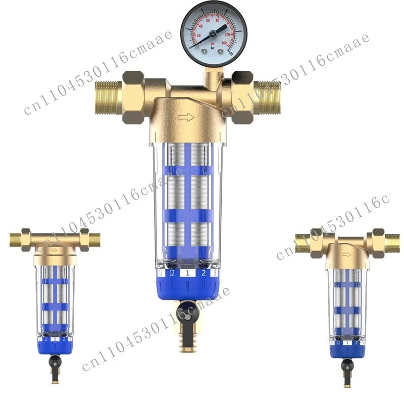 Household Outdoor RV with High Quality Manual Electric Scraping Brass Water Purifier Stainless Steel Mesh Pre-filter