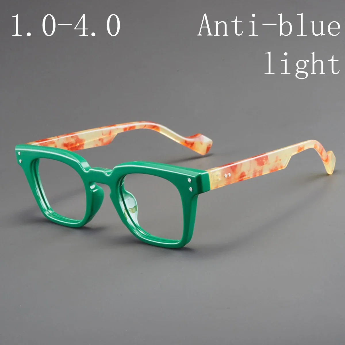 1.0-4.0 Modische Anti-Blaulicht-Lesebrille mit Retro-Rechteckrahmen HD Vision Unisex-Design – Detail 14