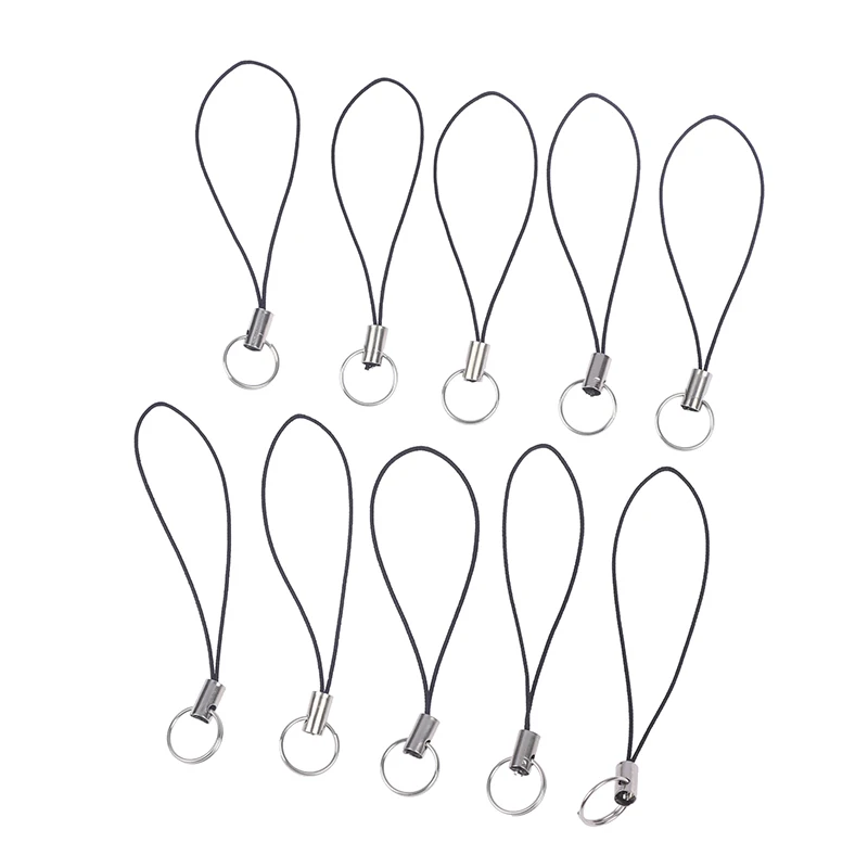 10Pcs Clasp Rope Keychains Hooks Mobile phone Strap Keyring Bag Accessories