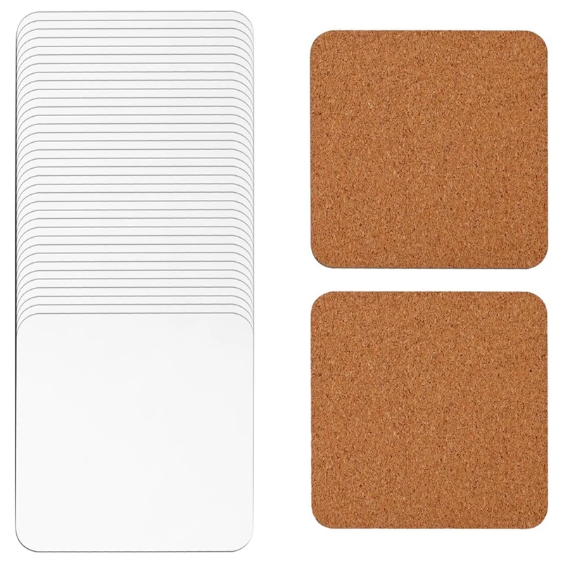 Imagem -03 - Sublimação Square Car Coasters Mdf Hardboard Coaster de Madeira Sublimação 40 Pcs 4x4