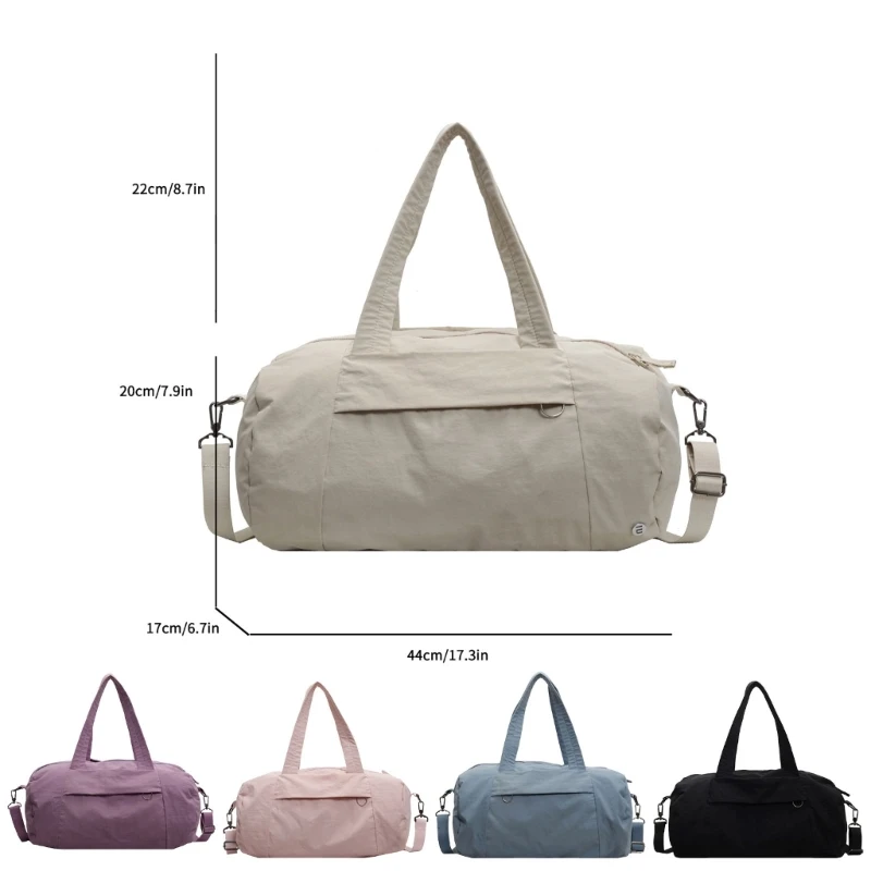 Travel Fitness Bag For Women Nylon Shoulder Gym Bag With Large Capacity Handbag Suitable for Various Occasion F3MD