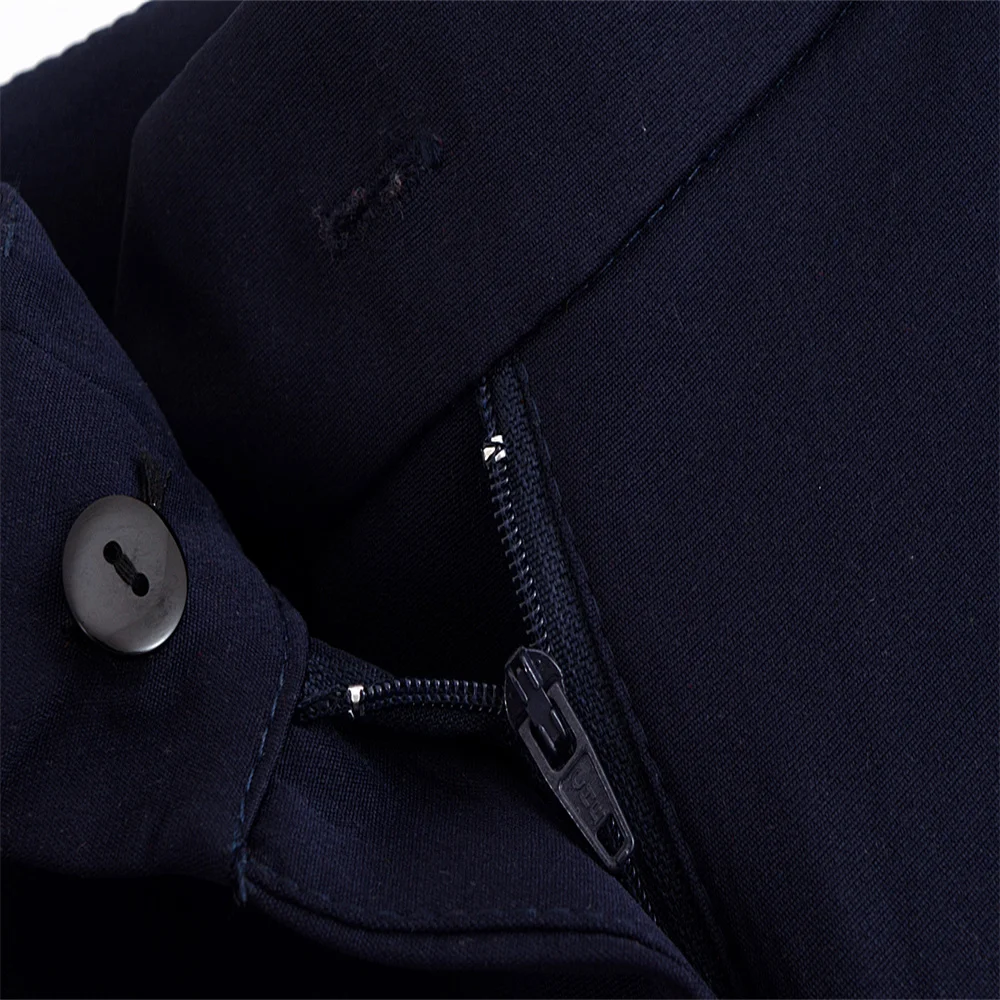 ملابس نسائية على الطراز الأوروبي والأمريكي، موضة جديدة، سترة مزخرفة بألوان متباينة، سراويل تنحيف عالية الخصر