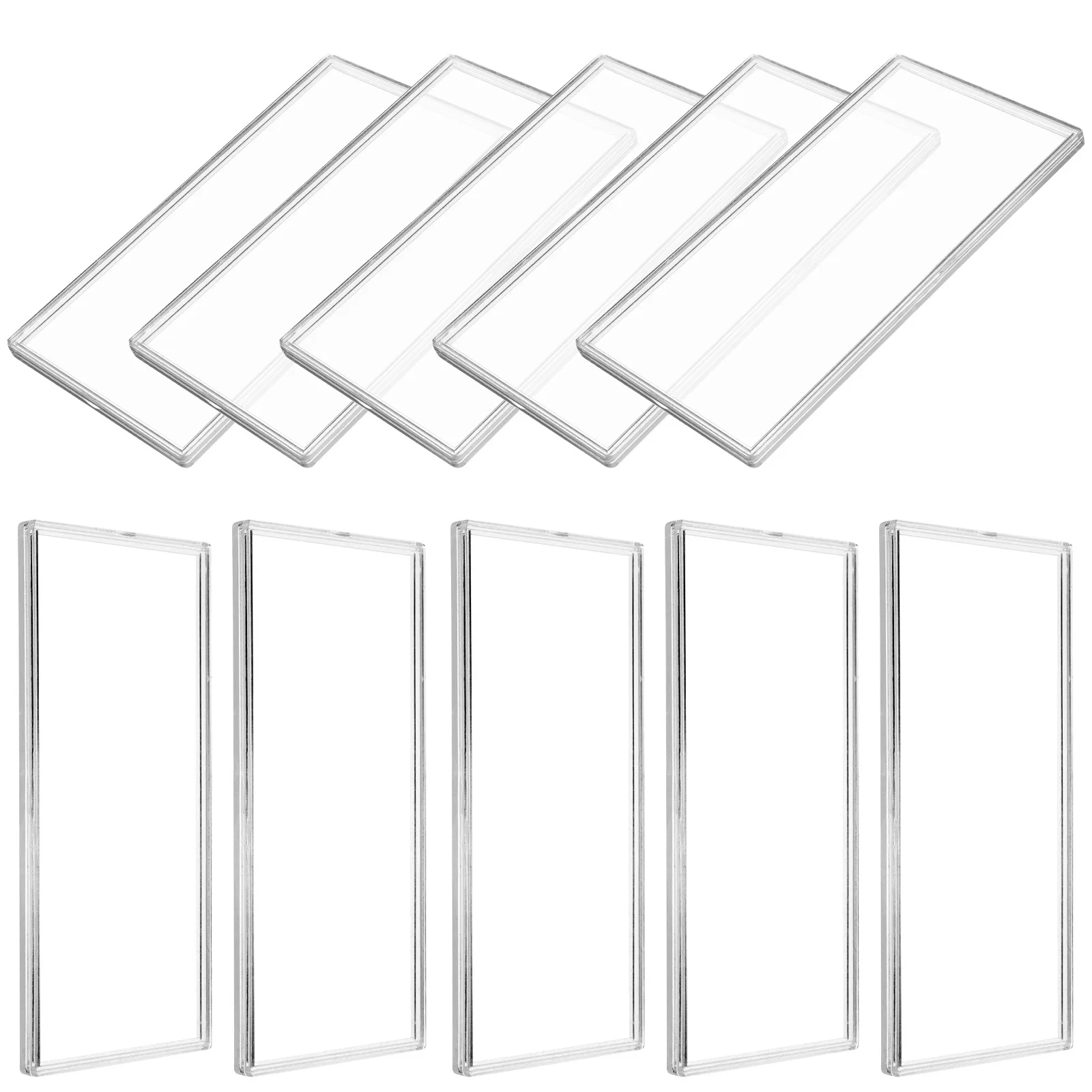 10pcs Paper Money Box Transparent Banknote Case Premium Plastic Organizer For Stamps Documents Commemorative