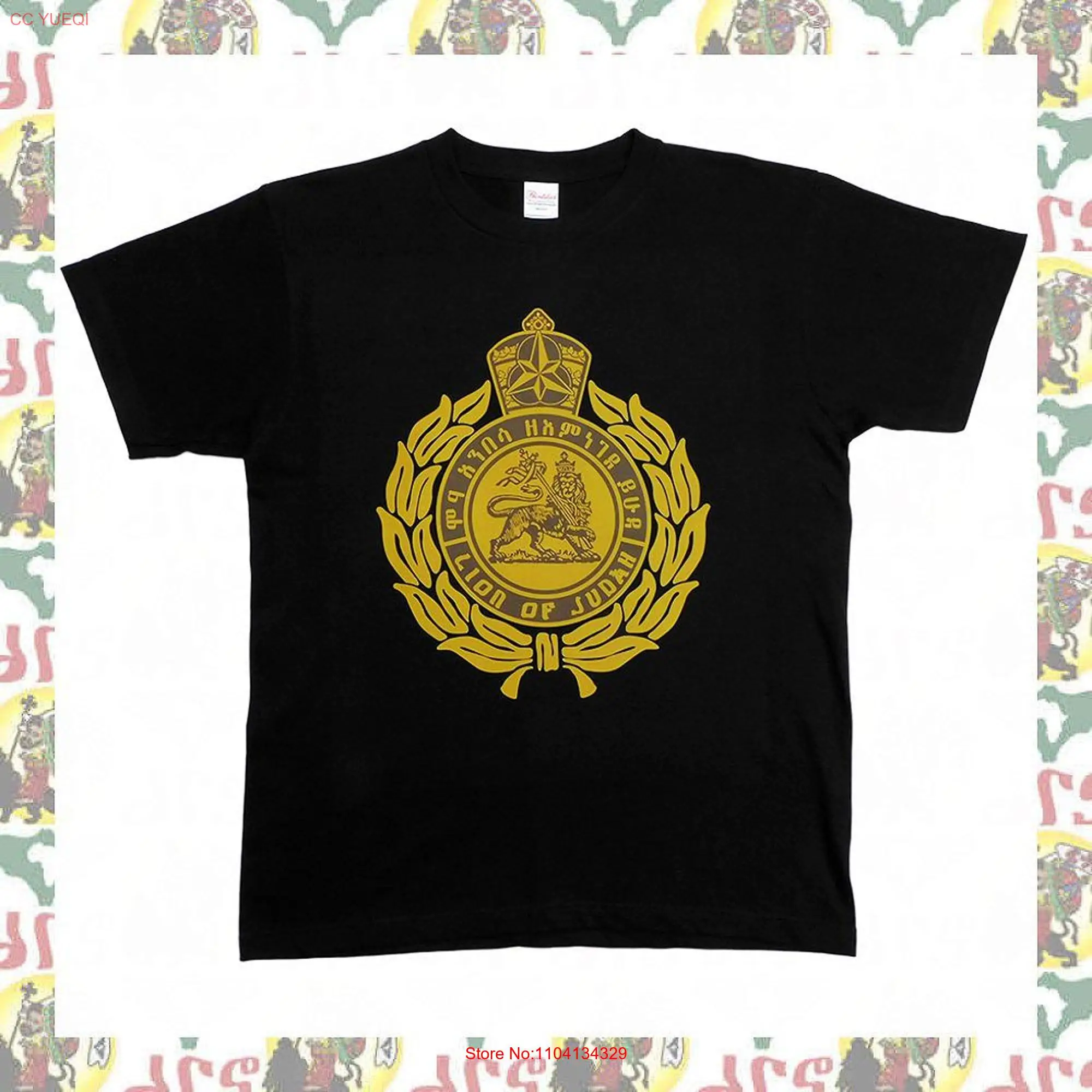 Moa Ambessa drs 5 6oz T Shirt Roots Reggae Dub Haile Selassie Africa Ethiopia Jamaica long or short sleeves