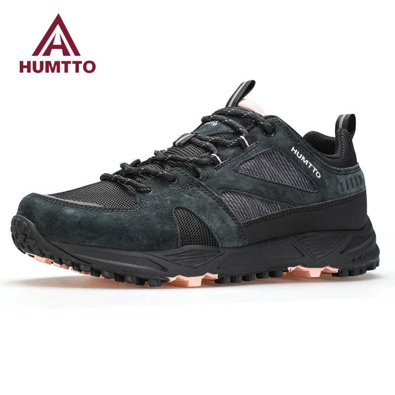 

HUMTTO Casual Running Shoes Cushioning Luxury Designer Flats Shoes for Women Breathable Black Women's Sneakers Sports Trainers