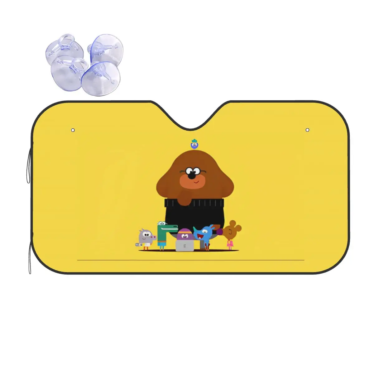 

Cute Cartoon H-Hey D-Duggees Sunshade Windscreen Foldable Car Front Window Visor 76x140cm Car Sunshade Solar Protect