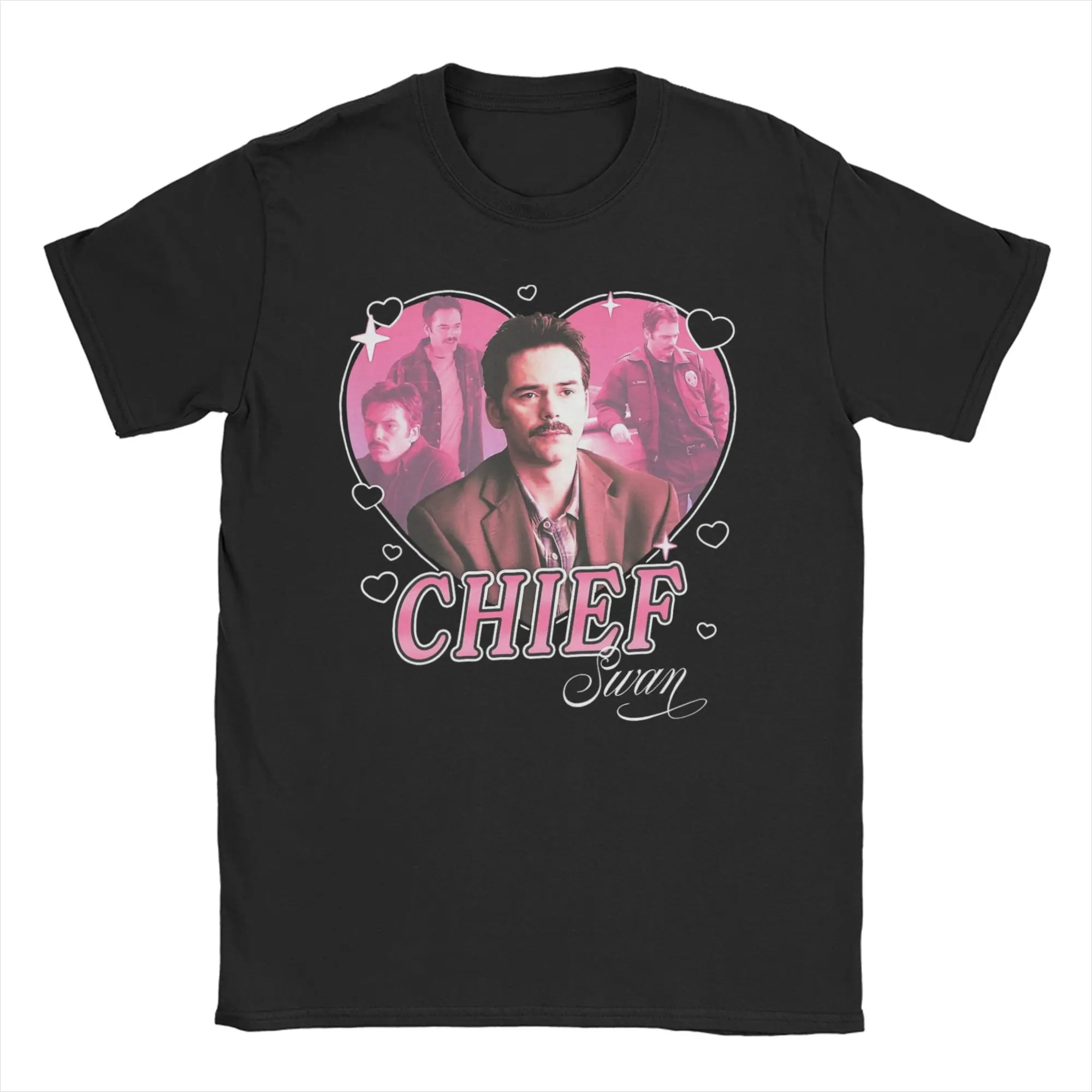 Chief Charlie Swan Hearts Twilight Dad Tee Shirt for Men Women New Arrival T Shirts  Cotton Clothes