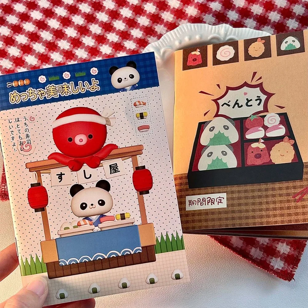 Creative Cartoon A6 Handheld Booklet Color Page Design 32 Sheets Portable Notebook Kawaii Record Diary Book Girls Students