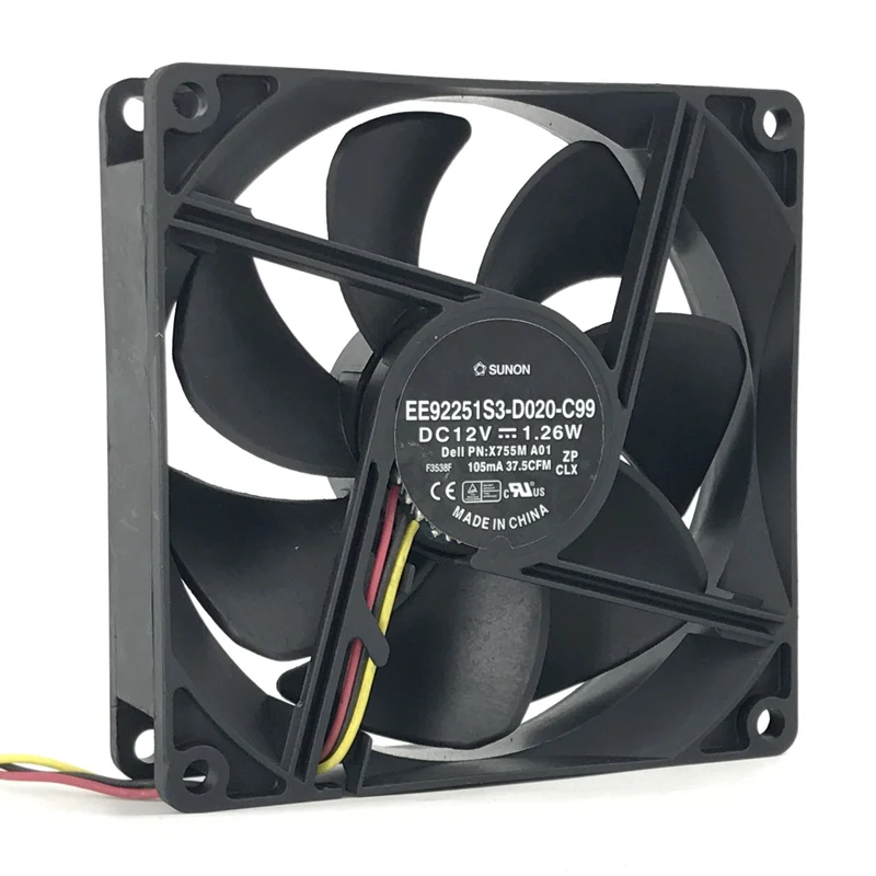 New original 9025 9cm 12V 1.26W EE92251S3-D020-C99 computer host chassis DC cooling fan