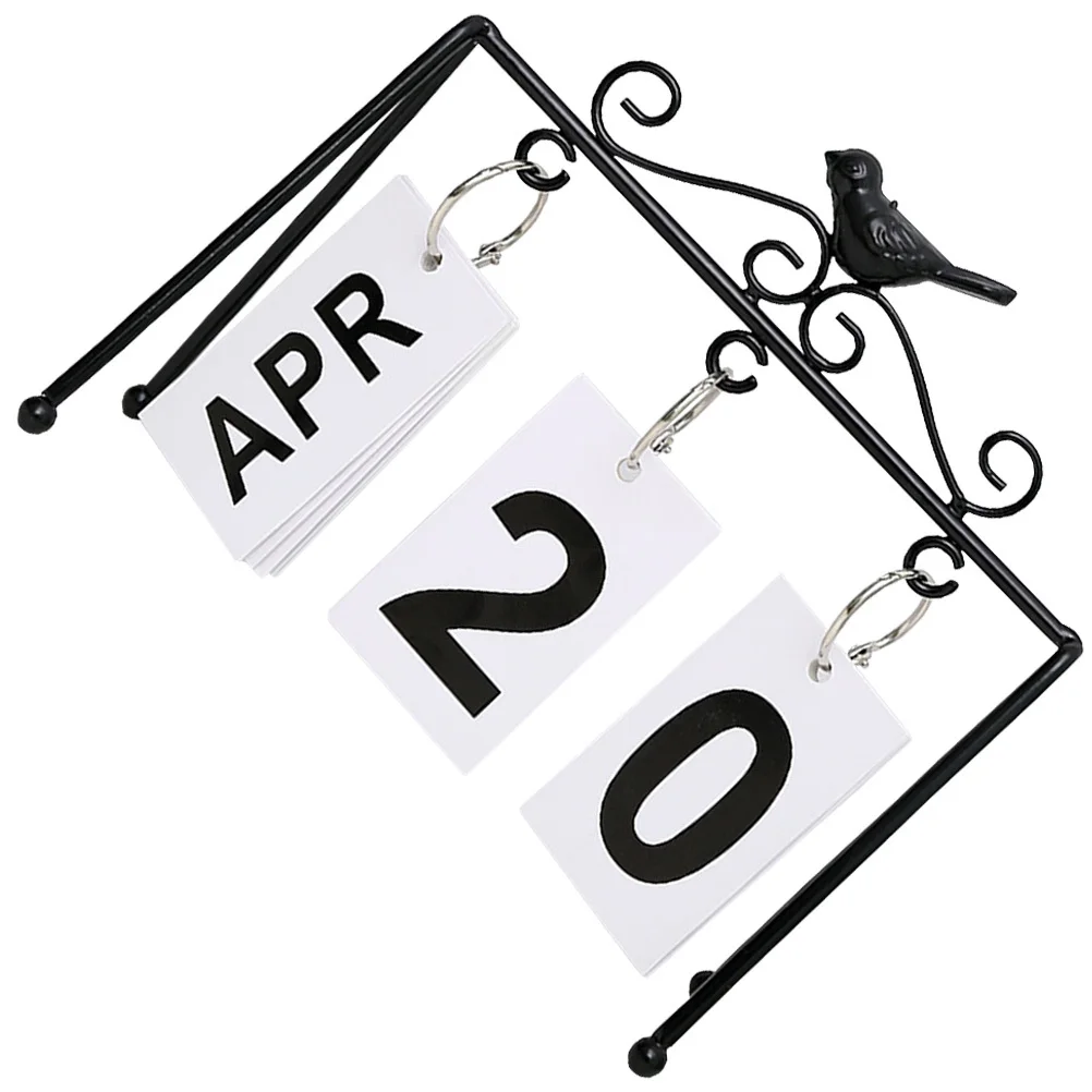 

1 шт., железная рамка, орнамент, вечный флип-стол для офиса, дома, учебы, настольное украшение, металлический настольный календарь, домашние поделки