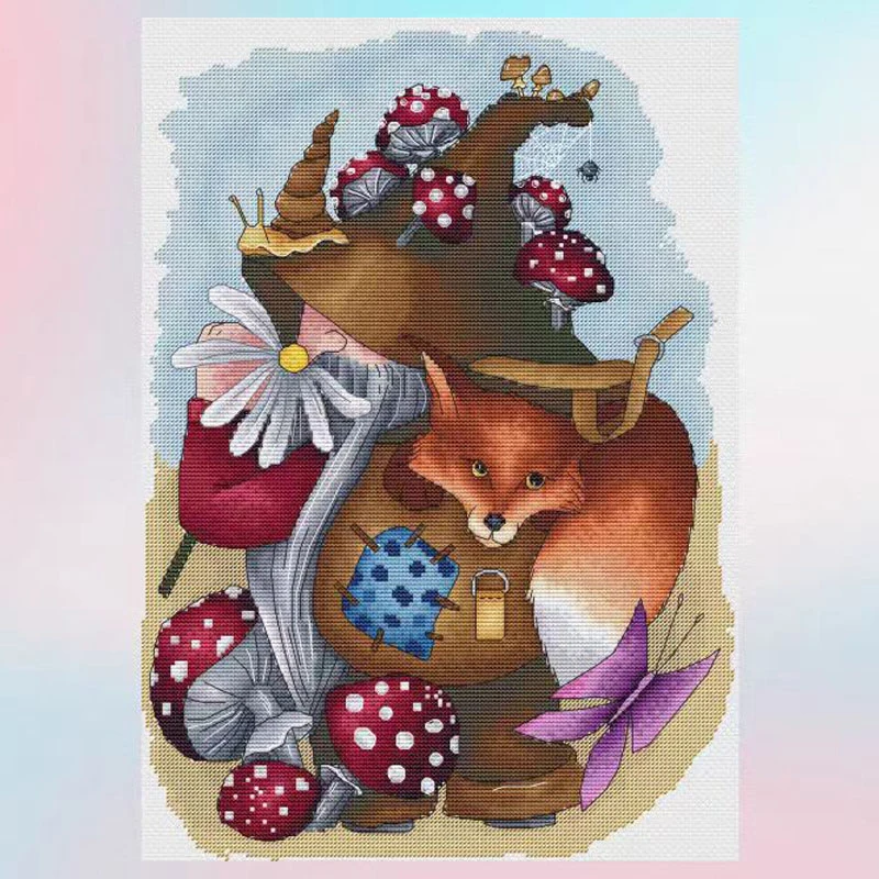 564-Kreuzstich-Set, Sets für Stickerei, Kreuzstich, Kreuzstich, komplettes Kit, Stich-Kreuzstich-Set, Nadel, Kunst und Handwerk, DIY