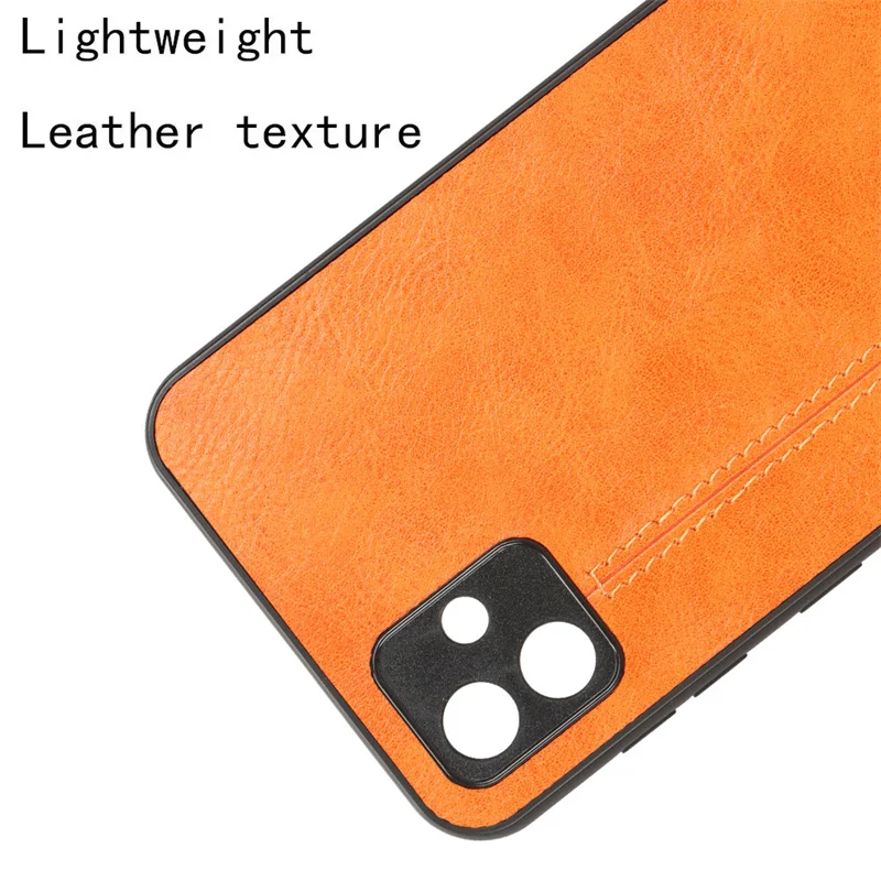 For Samsung A04 New Anti-Slip Calf Leather PU Leather Cord Lens Protection Back Cover For Galaxy A04 Back Case Couqe Funads