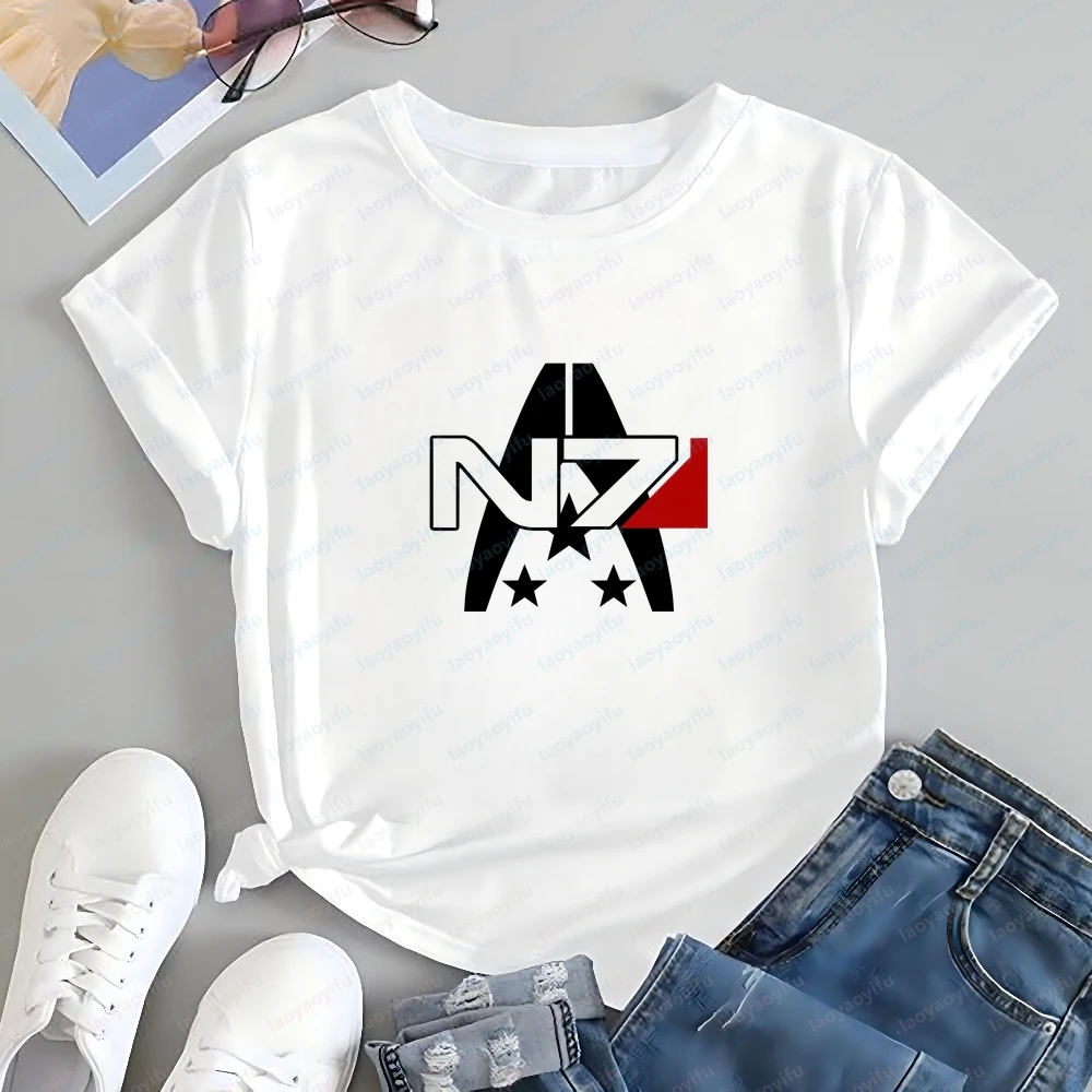New Tops and T-shirts for Mass Effect N7 Video Game - Summer Short-sleeved Men's and Women's Shirts, Comfortable T-shirts