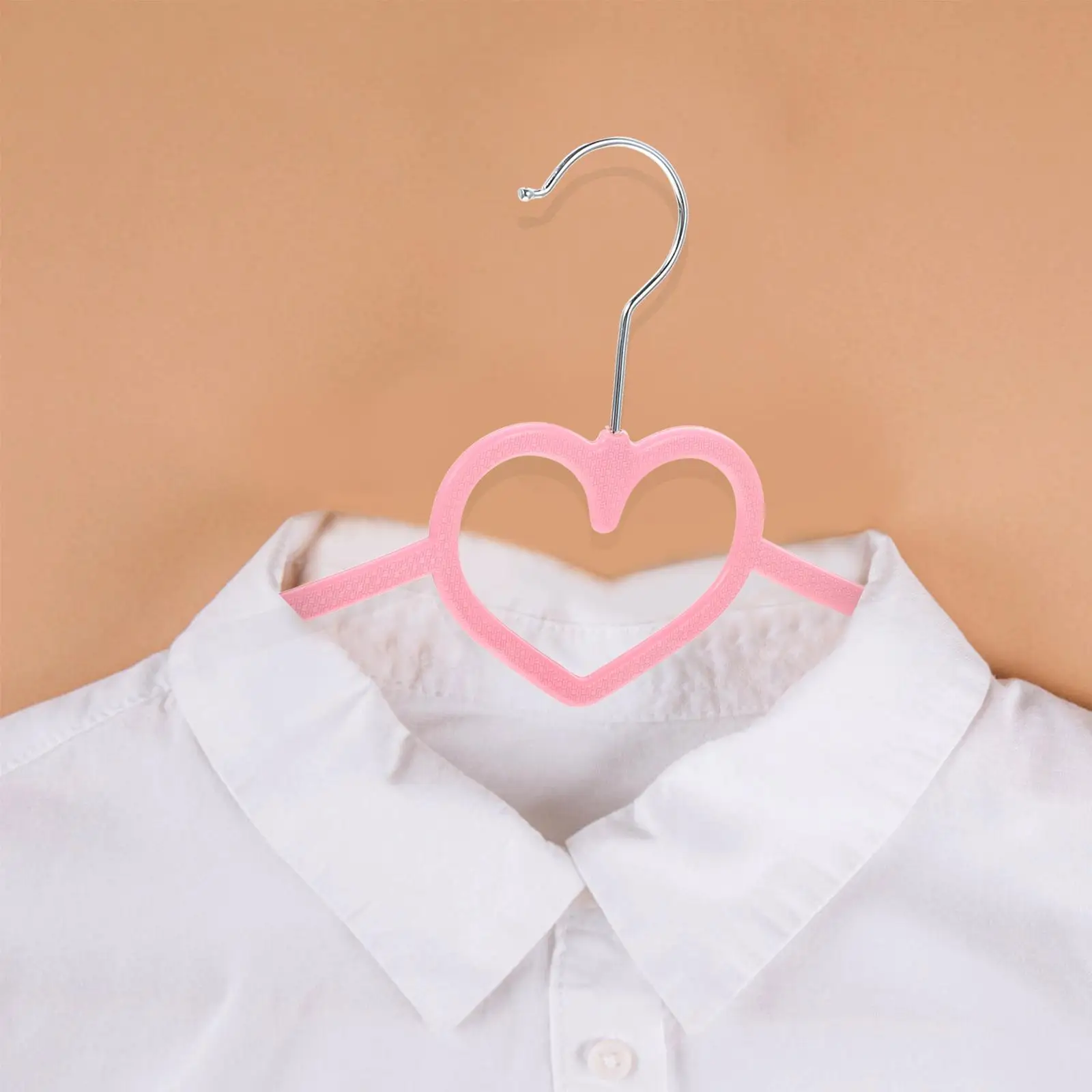 10 Pcs Love Clothes Hanger Heart Shape Plastic Coat Rack Non Slip Hangers Simple Design Portable Garment Hanger Practical