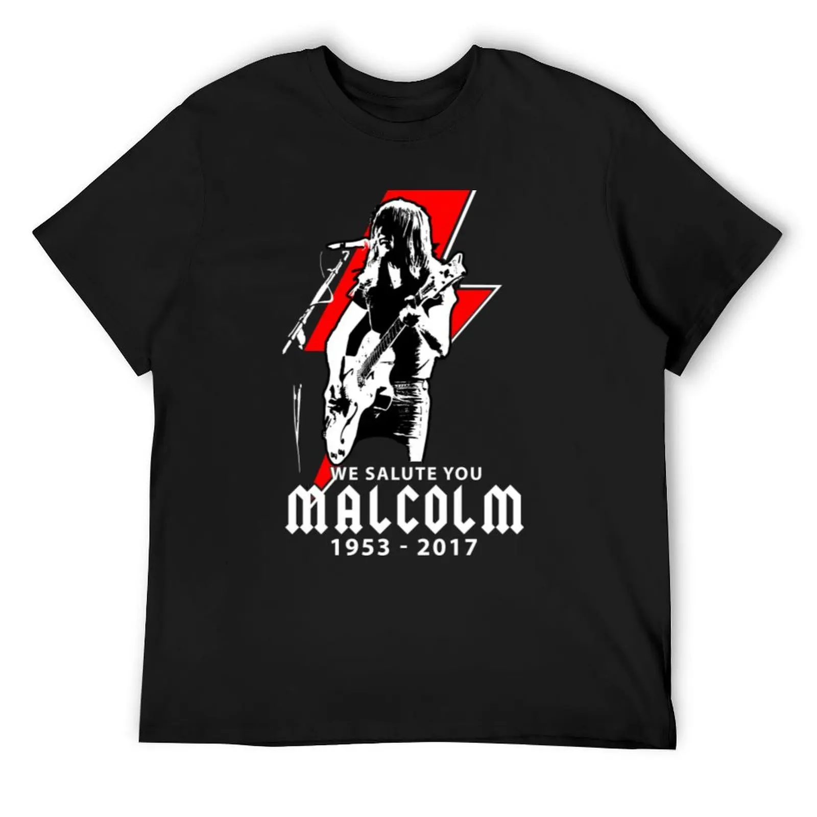 Malcolm Young Malcolm Young - We Salute You Camiseta camiseta gráfica de gran tamaño Camisetas de gran tamaño camisetas de gran tamaño para hombres paquete