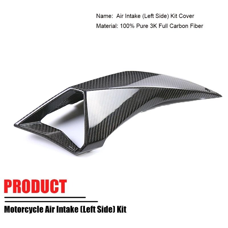 For Kawasaki Z-H2 2020-2023 Motorcycle Accessories Modification Side Panel 3K 100% Pure Carbon Fiber Air Intake (Left Side) Kit