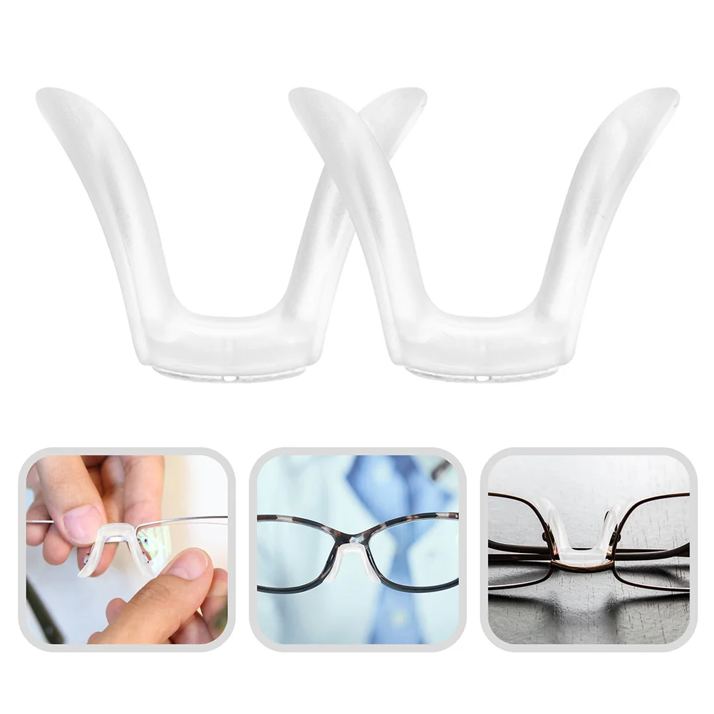 

4pcs Silicone Eyeglass Nose Pads Soft Clear Anti-Slip Replacement For Glasses Sunglasses Reading Eyewear U-Shaped Frame Bridge