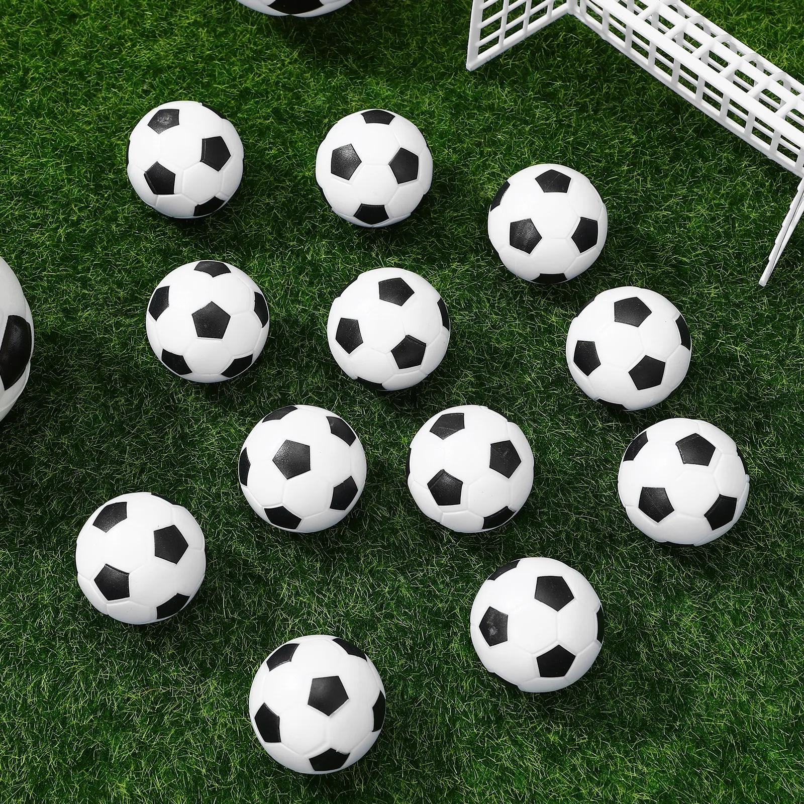 

12Pcs Mini Soccer Balls for Table Foosball Desk Soccer Game ABS Foosball Replacement Balls Compact Portable Table Football