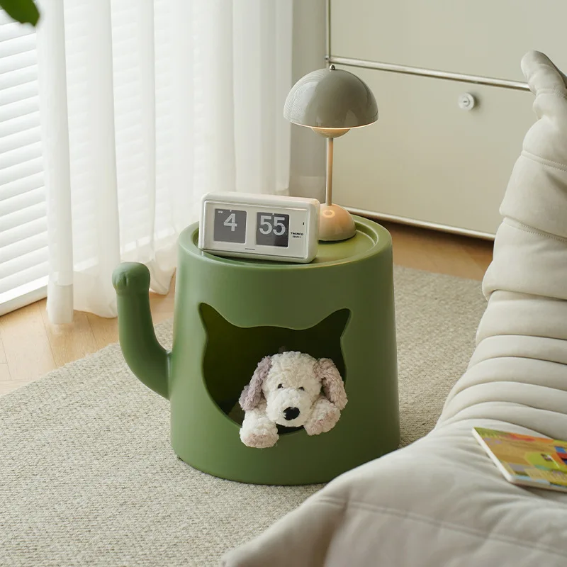 

Cat's Nest Tea Table A Small Apartment A Few Corners on The Side of The Sofa Modern Simple Bedside Shared By People Pets