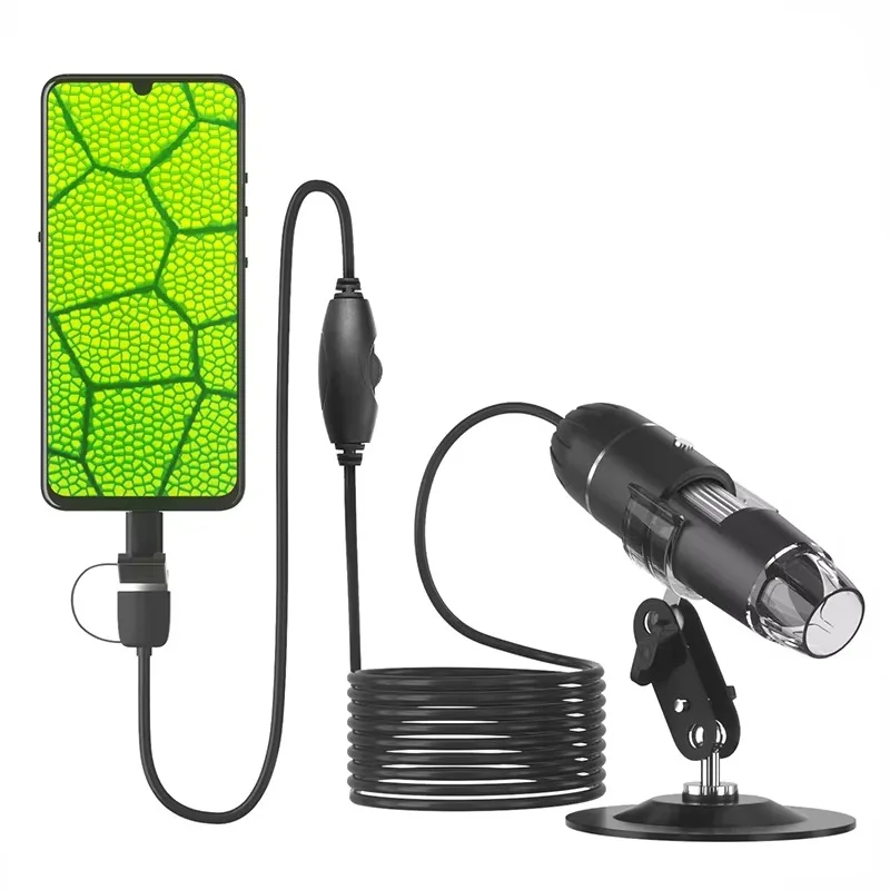 مجهر أحادي العين محمول لنظام Android وPC 1600X HD 1080P مجهر رقمي لإصلاح PCB