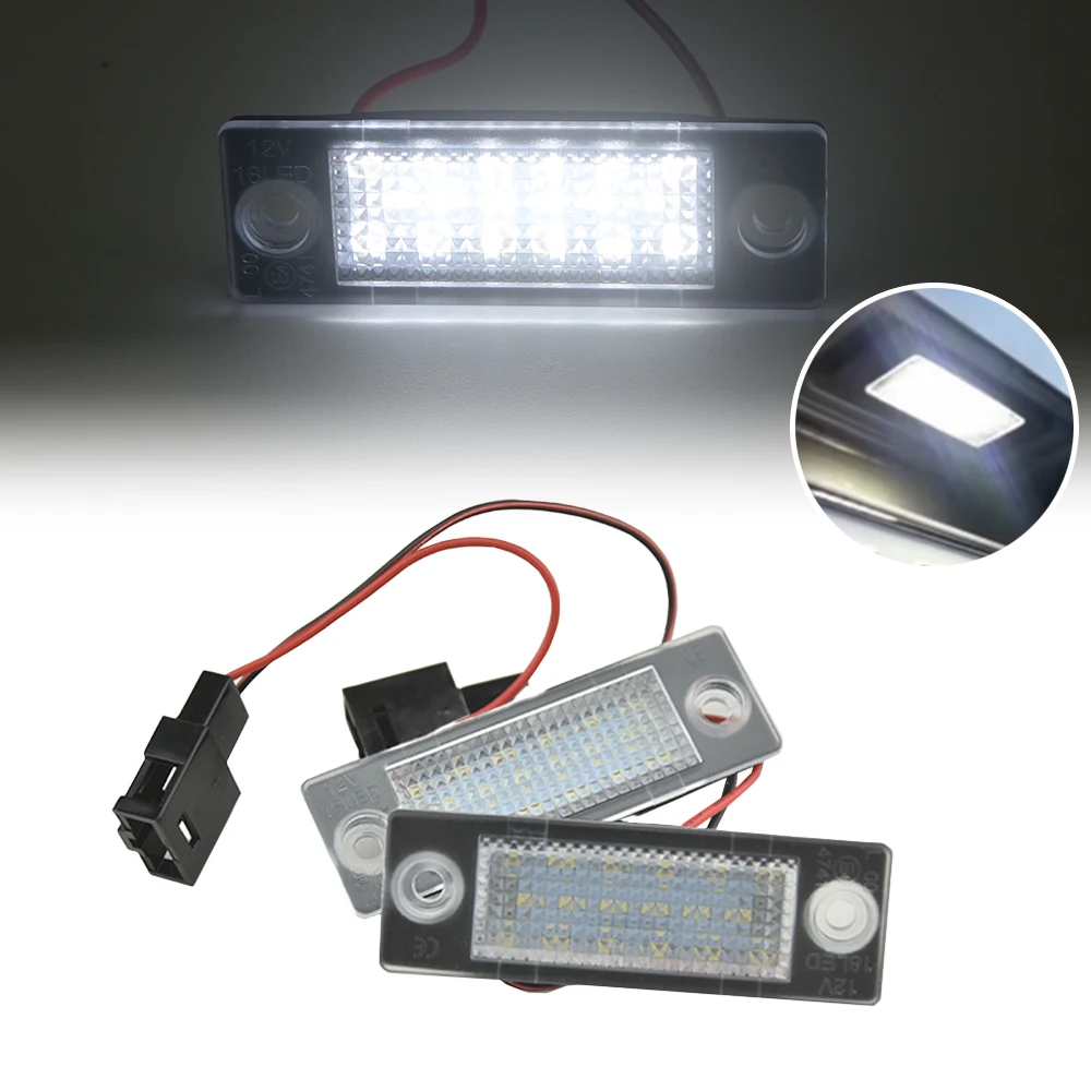 

2x For VW Sharan I 7M8 7M9 7M6 For Ford Galaxy MK1 MPV For Skoda Octavia 1Z Seat Alhambra I Full White Led License Plate Lights