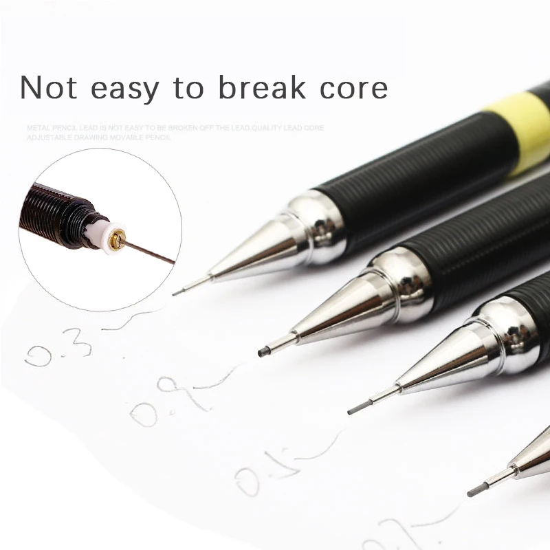 0,3/0,5/0,7/0,9 mm Druckbleistift mit Bleistiften Set Druckbleistift für Schule, Schreiben, Kunst, Zeichnen, Schreibwaren – Detail 7