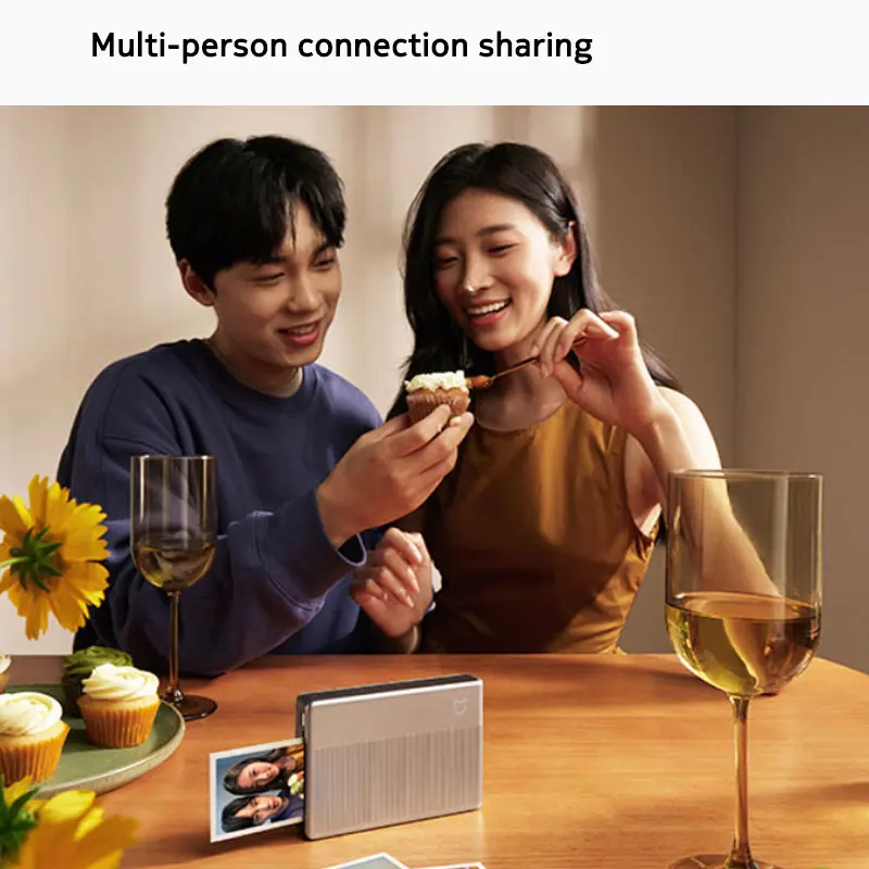 Global Version Xiaomi Mini Bluetooth Wireless Connection Photo Printer 1S Thermal Printing AR Video ZINK Self-adhesive Color 