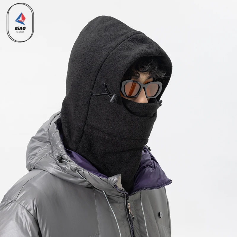 الشتاء الصوف قبعة الرجال سمكا قبعة صغيرة سدادات حماية الأذن محبوك قبعات الصوف وشاح للرقبة قبعة في الهواء الطلق يندبروف أفخم قبعات التزلج الدافئة #3