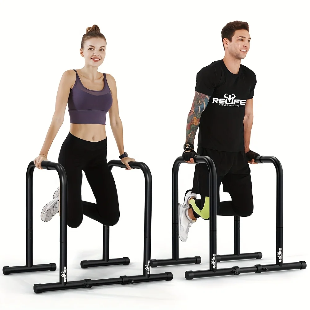 Estación de Trabajo 3 en 1 de Alta Resistencia RELIFE |   Soporte para Dominadas y Paralelas para Flexiones |   Equipo de Fitness Estabilizado para Entusiastas del Gimnasio en Casa