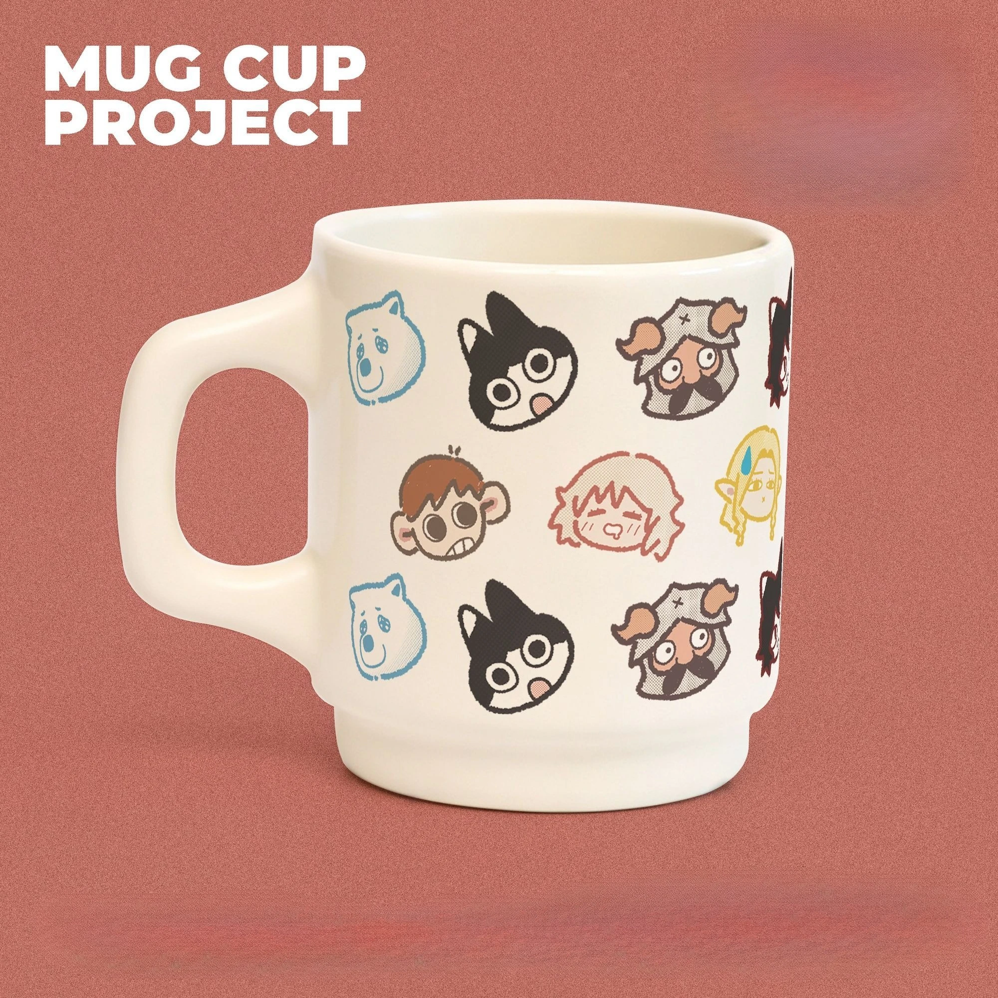 Delicious in Dungeon Marcille Chilchuck Falin Ceramic Mug Large Capacity Drinking Cup High Color Cartoon Cute Couple Coffee Cup view 6