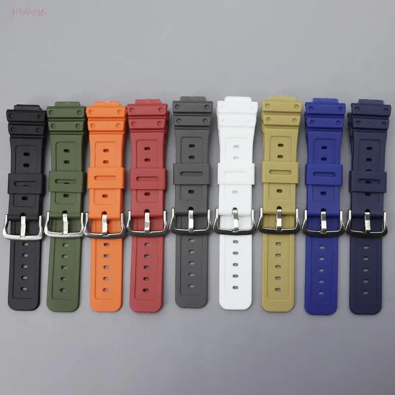 16mm Silicone Watchband for Casio G-Shock GA-110 GA-100 GA-120 Camouflage Rubber Waterproof Men Watch Band Strap for G Shock