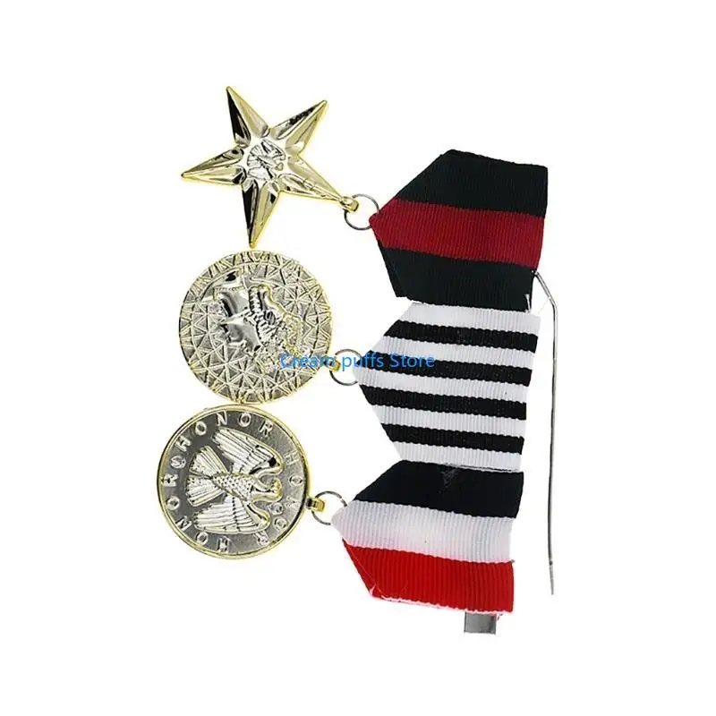 50LE Militations Heroues Médailles manteau Brooch Pin Soldat Patot Patot Officier Armys Armys Costume Médailles Médailles