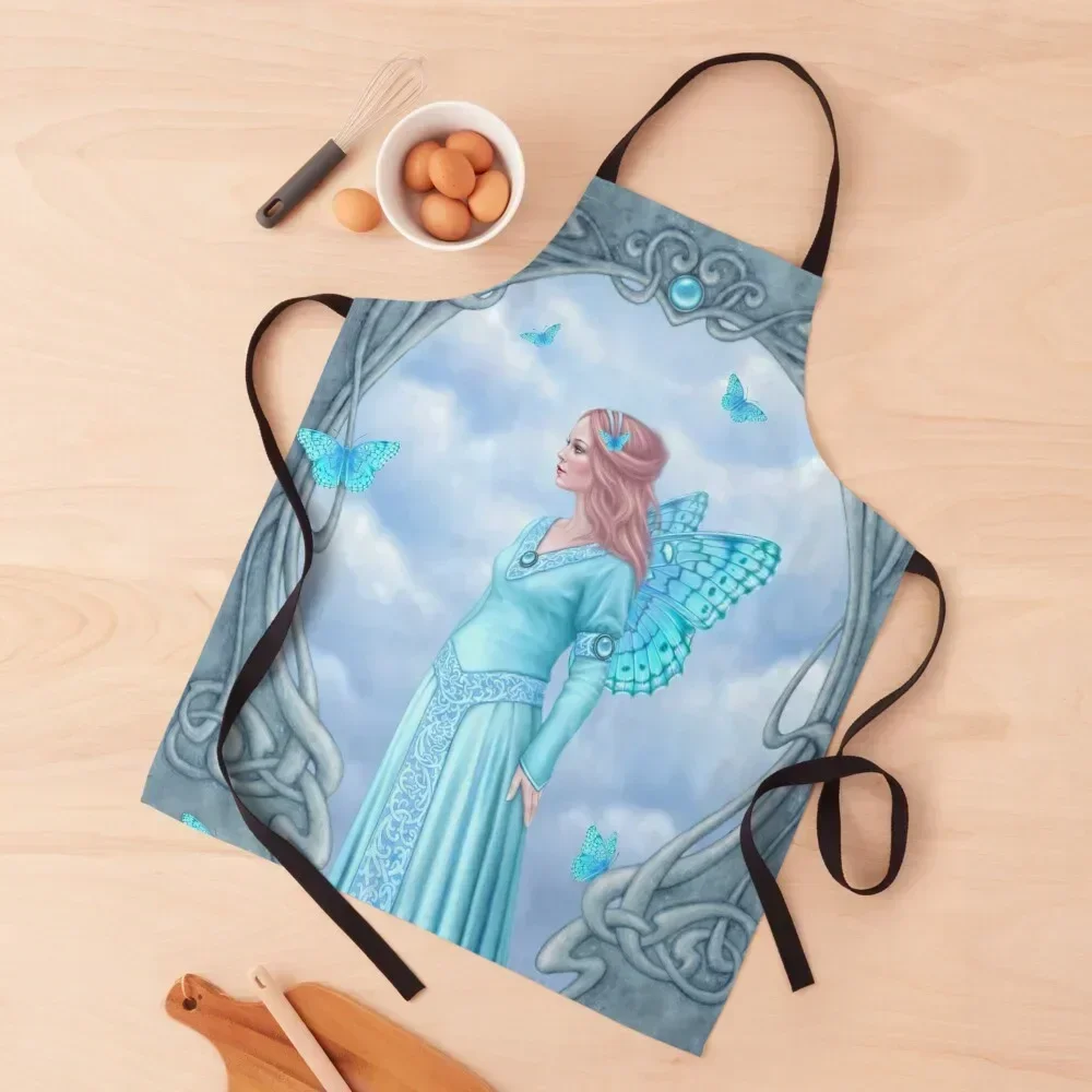 

Aquamarine Birthstone Fairy Apron kitchen girl Restaurant Kitchen Equipment Kitchens For Men Kitchen Supplies Apron