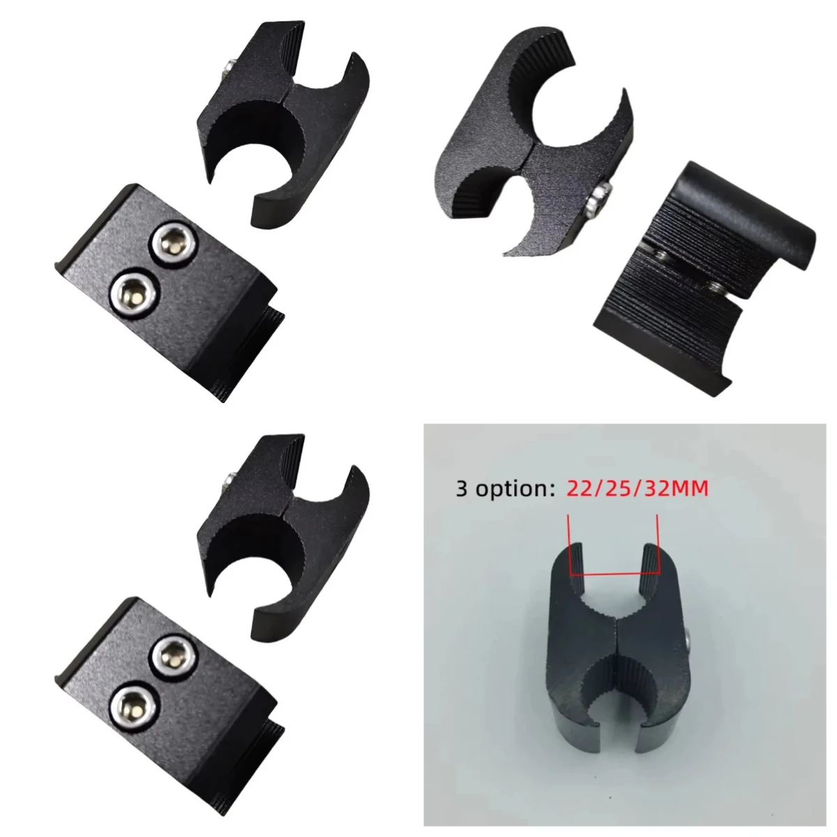 Universal factory direct sales sports wheelchair aluminum alloy pipe clamp aluminum alloy accessories 22/25/32 mm frame