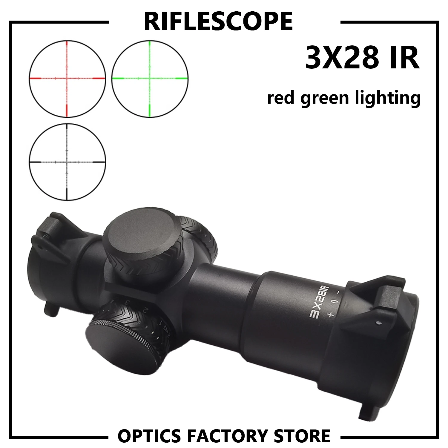 

3X28 Tactical Hunting Rifle Scope Airsoft PCP Riflescope Outdoor Shooting Sports Sniper Optical Sight Weapons Fitting