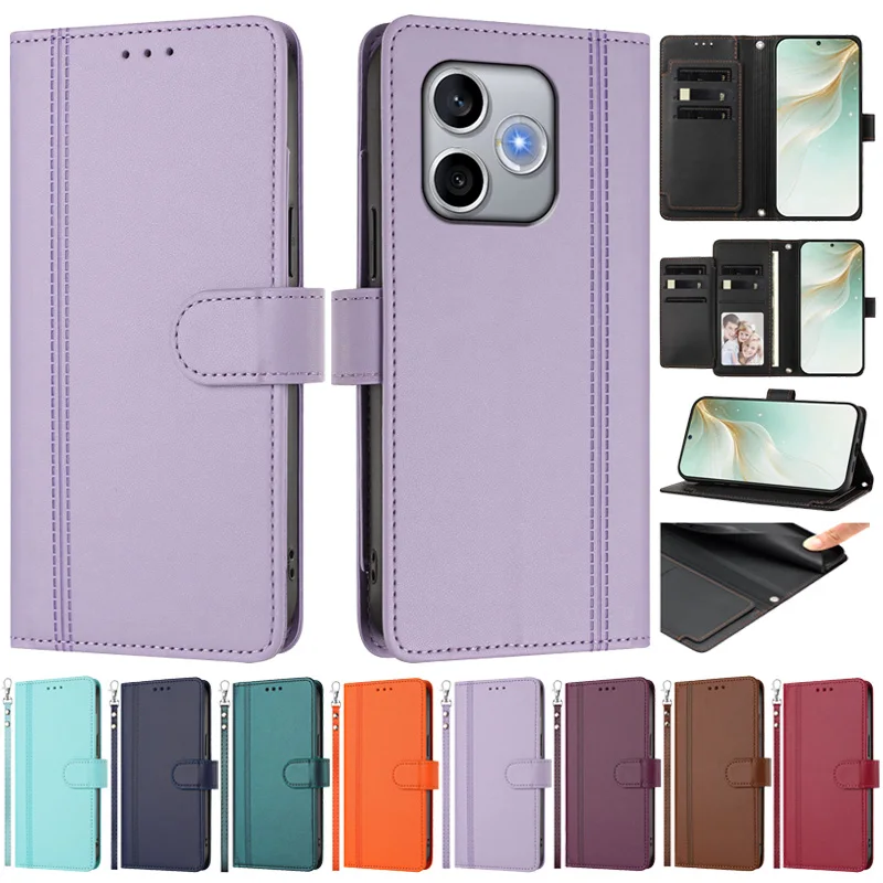 Funda de cuero con tapa para Honor 600 400 200 90 70 Lite Honor 600 Pro 400 200 90 Pro Smart 80 GT, Funda tipo billetera con capacidad para 9 tarjetas