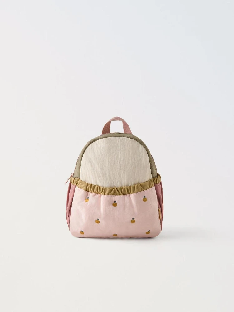 Sac à dos brodé pour enfants, sac à dos léger à fleurs, accessoires pour enfants