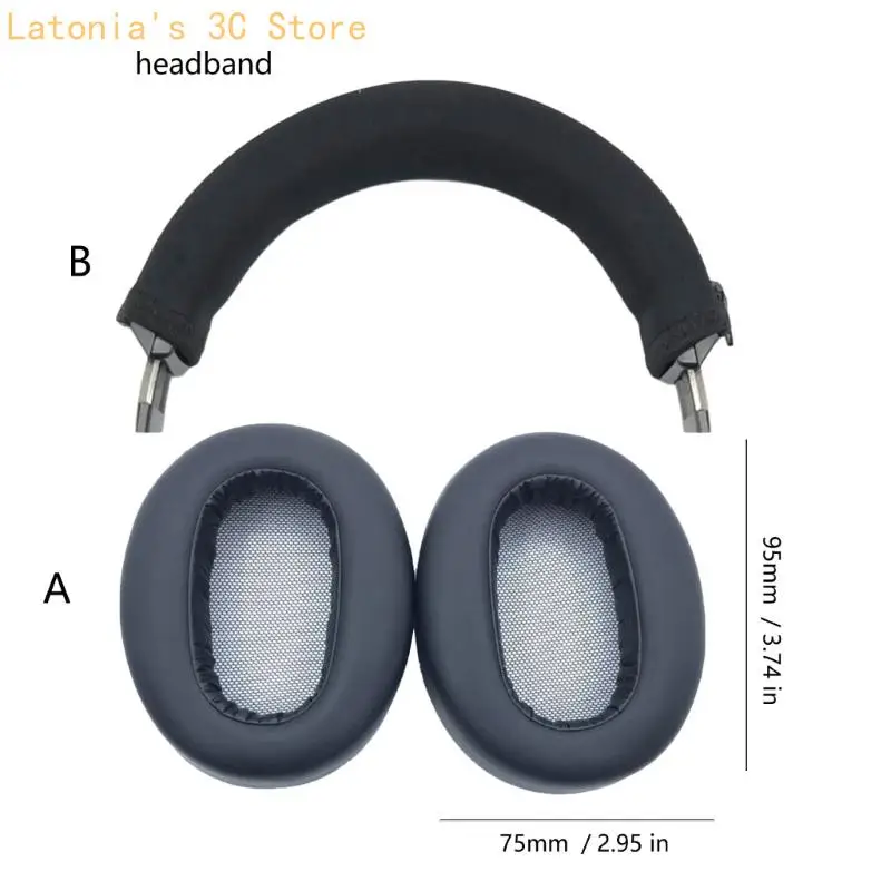 Ohrpolster Kopfstrahlschutz Hülle Hauthülle für MDR-1AM2 Reparaturteil X3UB – Detail 6