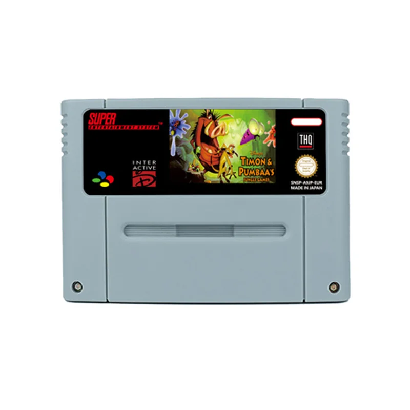 Timon & Pumbaa's Jungle Games  Action Game for SNES 16 BitRetro Cart Children Gift