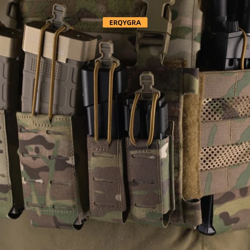 ERQYGRA Tattico Doppia Pistola Mag Pouch Sistema Molle Accessori Paintball Marsupio Attrezzatura da Caccia CS Wargame Attrezzatura da Tiro